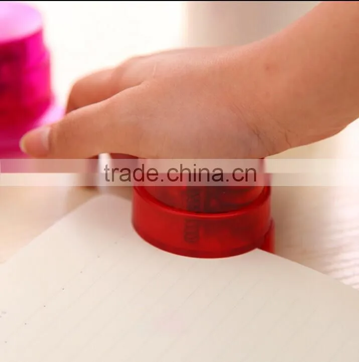 Red Eco ABS plastic staple free stapler