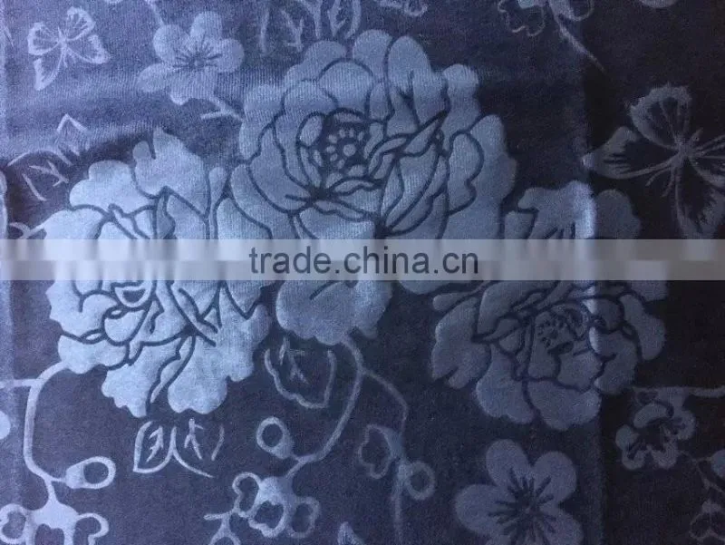 92% Poly and 8%Spandex Navy Velvet Fabric for Girls Dresses