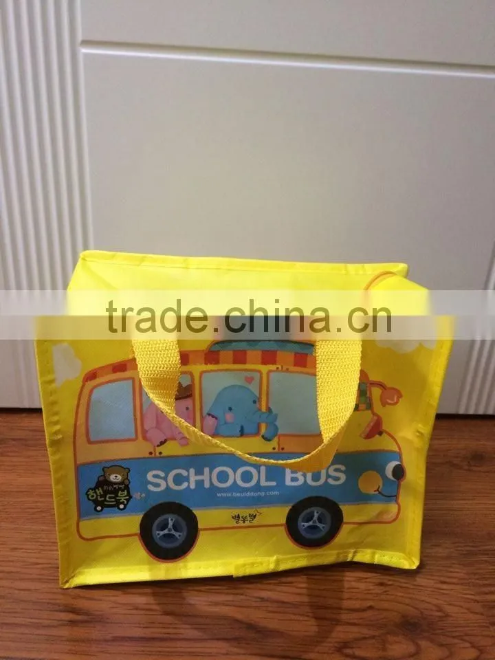 Fashion design pp woven zipper bag