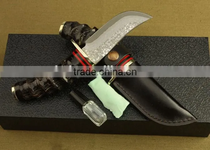 OEM new arrive Damascus straight knife for collection