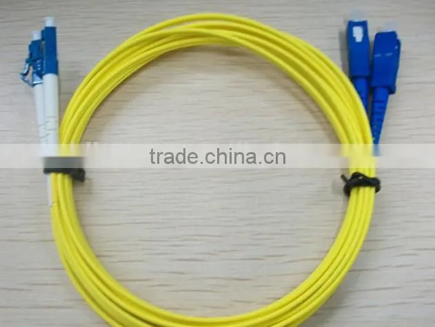 FTTH optical fiber sc-lc patch cord with LSZH jacket,duplex singlemode sc-lc fiber optic patch cord cable 9/125 1.5m
