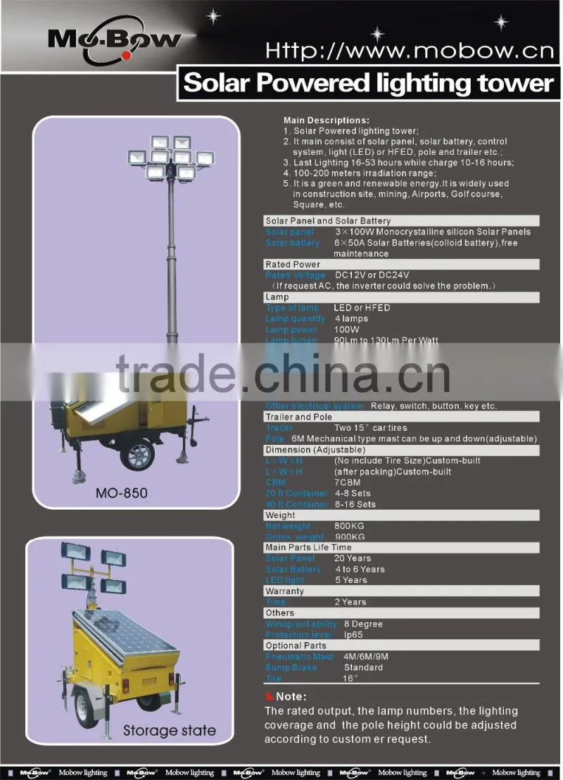 ballon light tower Solar panel light tower telescopic light tower LED rechargeable light tower