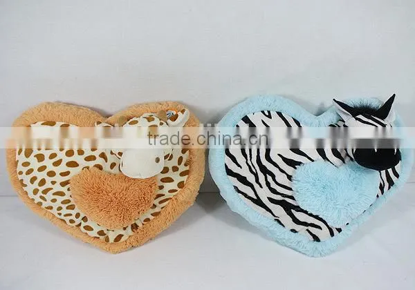 Plush soft toy flower embroidered cushion cover