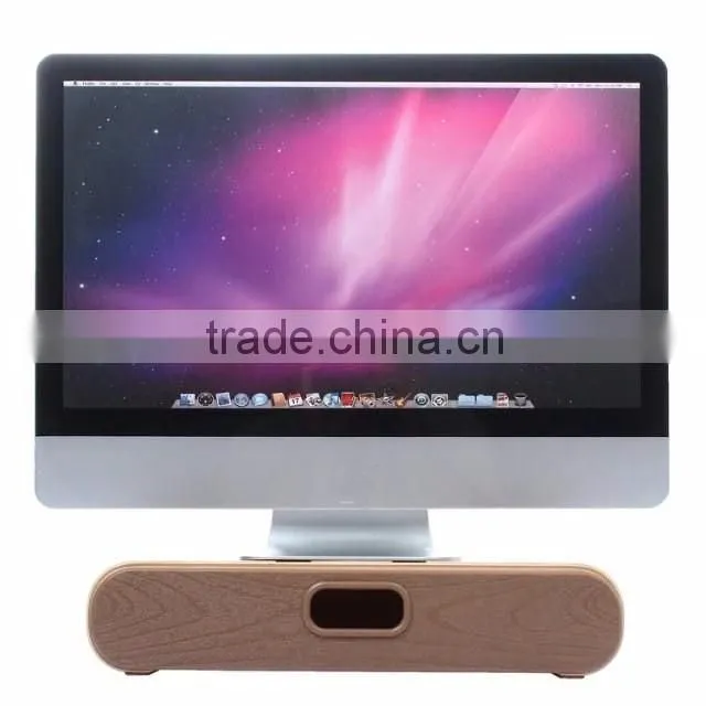 Original SAMDI Oak/Walnut Wood Holder with Drawer for MacBook Laptop Computer - Brown/Black
