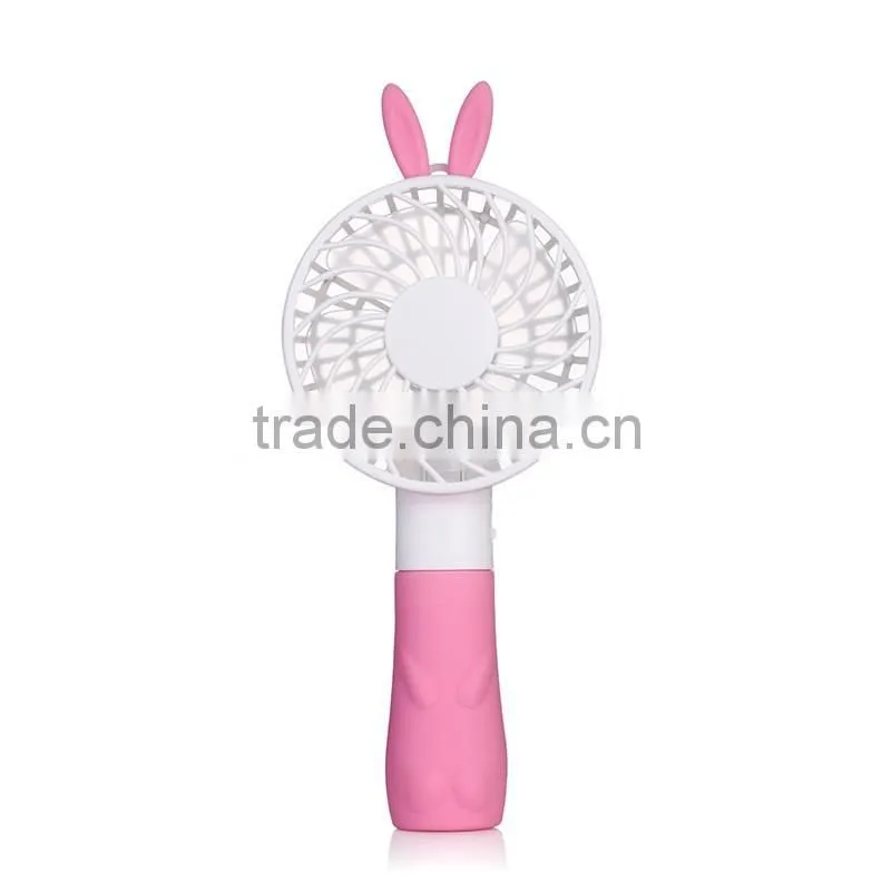Cute Rabbit Mini Handheld Fan Rechargeable Mini USB Fan, Battery Powered Mini Fan Handheld, China Supplier