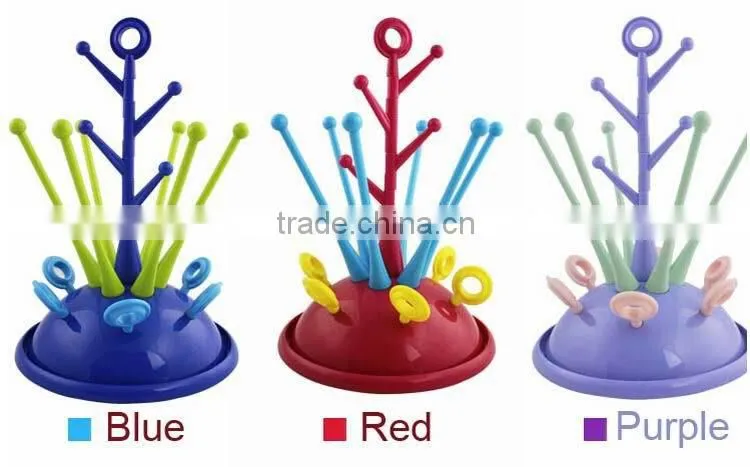 New bpa free non-toxic plastic baby bottle drying rack