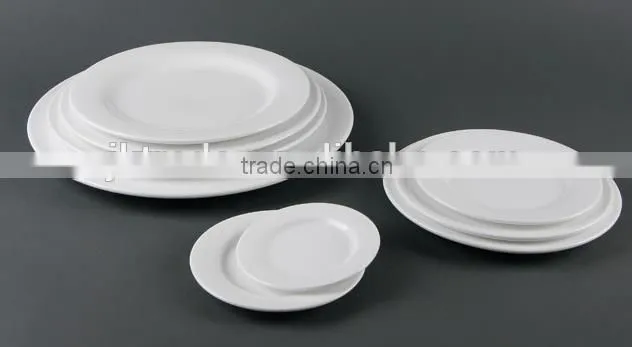 Wholesale Different Size Cheap White Porcelain Dinner Plates