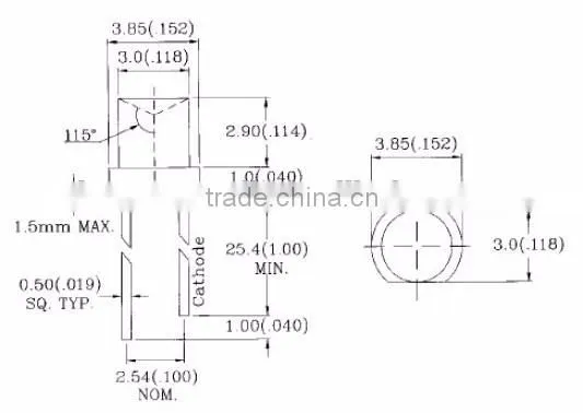 Backlight Lamp 3mm LED