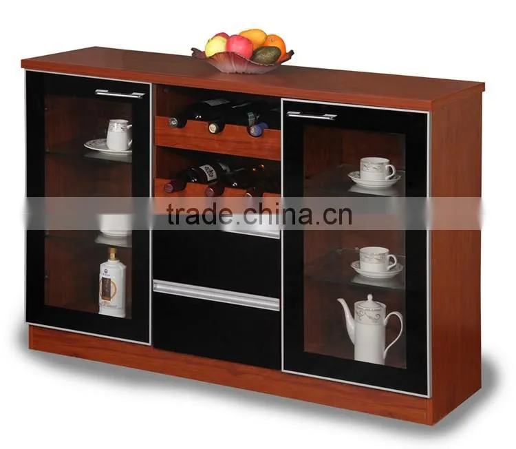 Easy to clean attractive appearance acrylic edge banding wood meal side cabinet