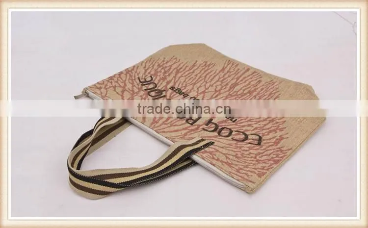 Ecog boutique jute bag with cotton lining
