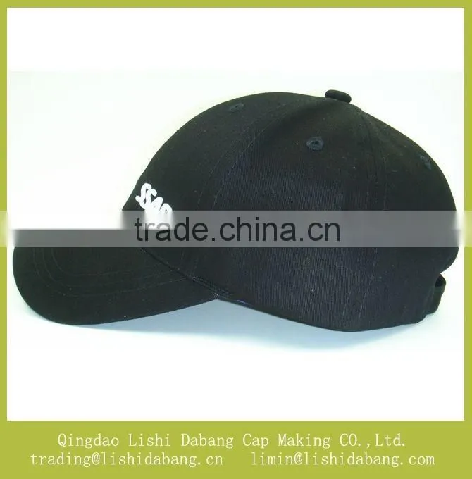 silicon print logo baseball caps, black sports baseball cap custom logo