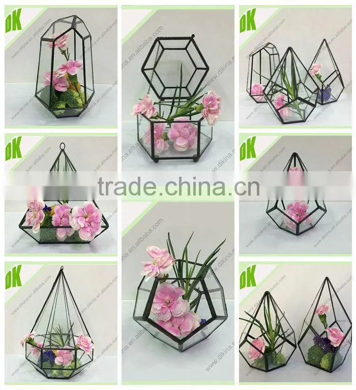 DiKina-AGGT54 geometric wholesale 3" hanging glass ball candle holder