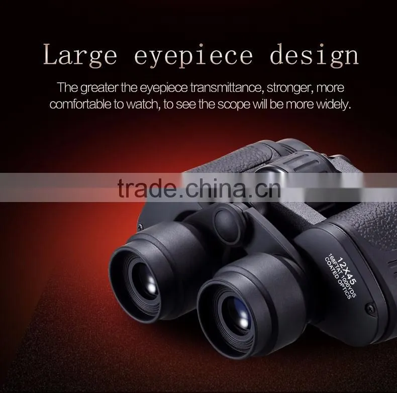 12x45 Waterproof telecope Binocular Glass High-power HD Portable