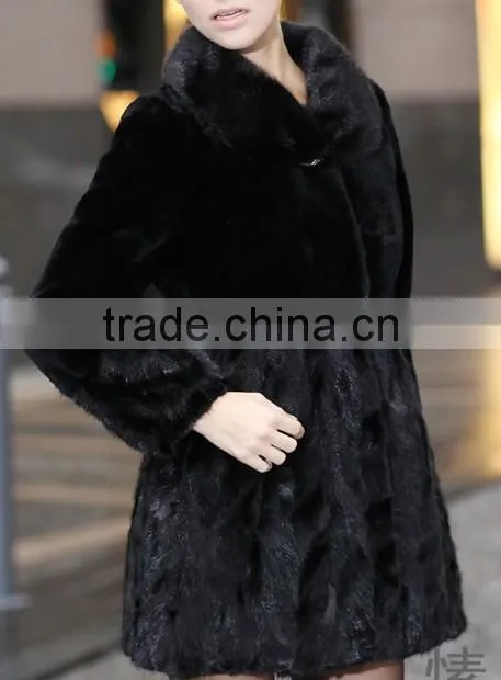 Fashion genuine mink fur coat for women MC09
