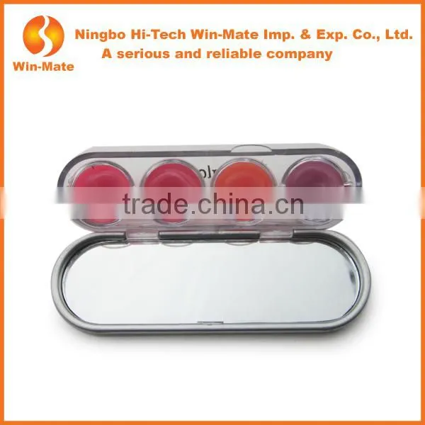 Mini Fruit Flavored Matte With Mirror Ball Shaped Lip Gloss For Children