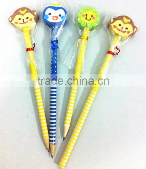 animal pencil ,animal rubber top pencils