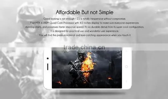 Leagoo Z1 3G Smartphone 4.0 inch Android 5.1 MTK6580 Quad Core 1.3GHz 512MB RAM 4GB ROM GPS WiFi Bluetooth 4.1