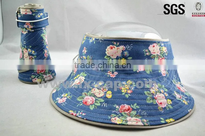 Summer ladies beach hat Foldable uv protection sun visor cap for women