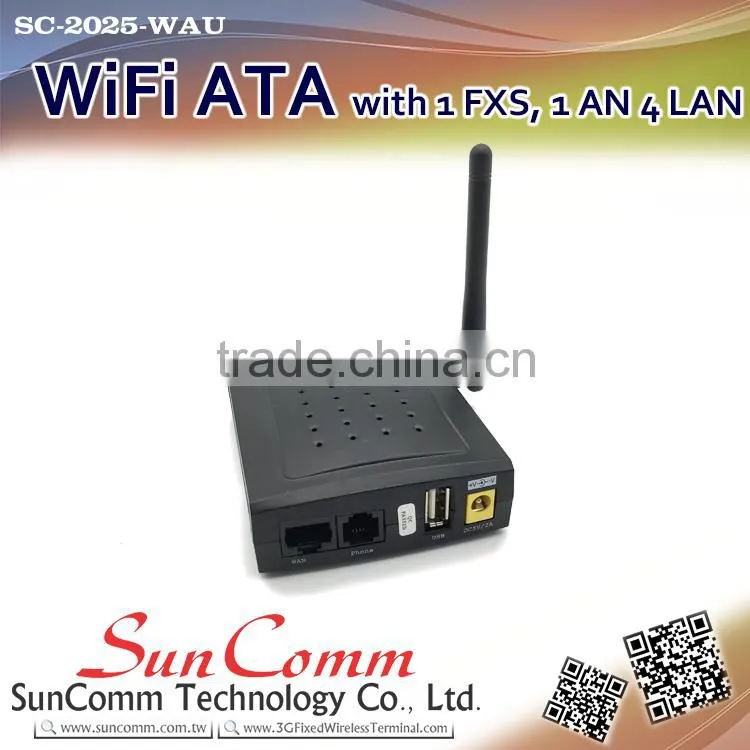 SC-2025-WAU with 1FXS, 1WAN, 4LAN, 1USB WiFi ATA