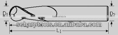 Ball nose end mill Din1889 HSS