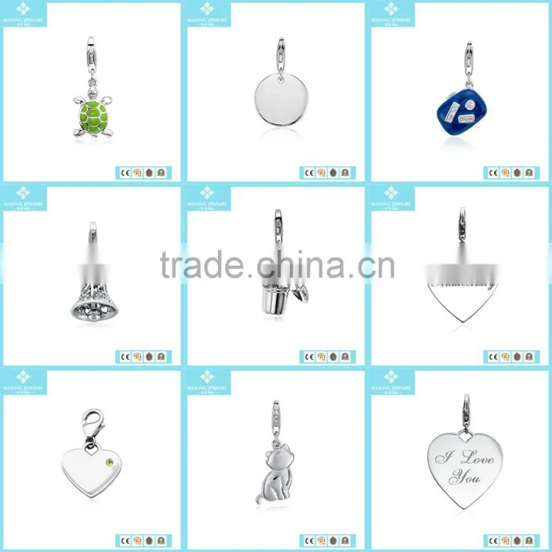 Wholesale Silver Jewellery Airplane Charm in Sterling Silver Popular Silver Jewelry
