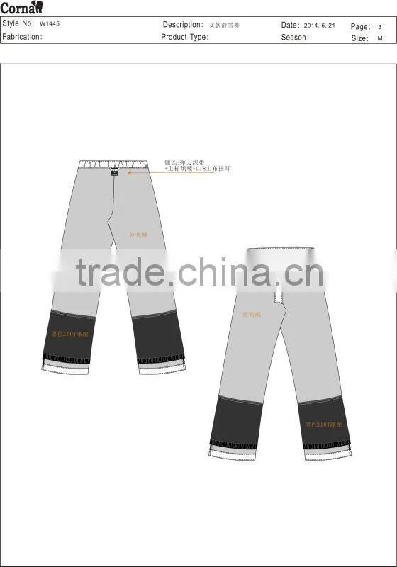 Stylish warm crane snow ski wear