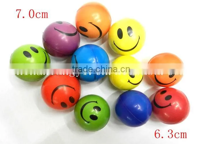 Smiling face ball High quality children toy balls Soft anti stress ball,PU foam Ball