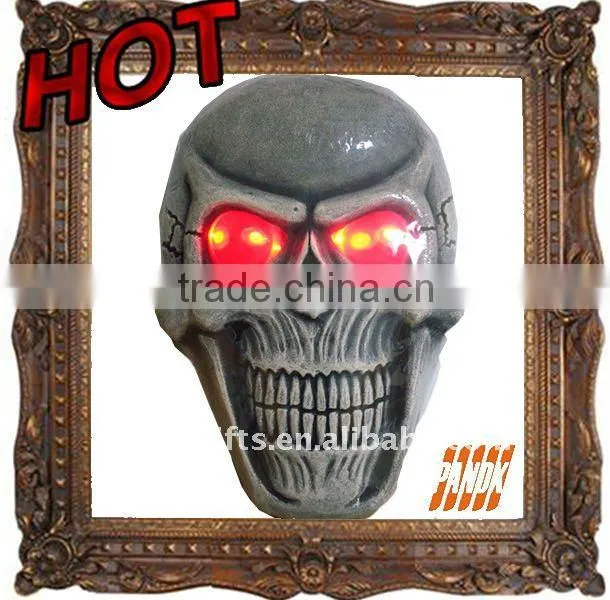 20 inch standing light up skull plaque