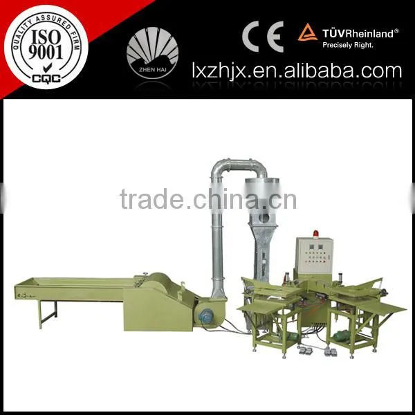 Nonwoven polyester fiber pillow filling machine, pillow stuffer, pillow making machine