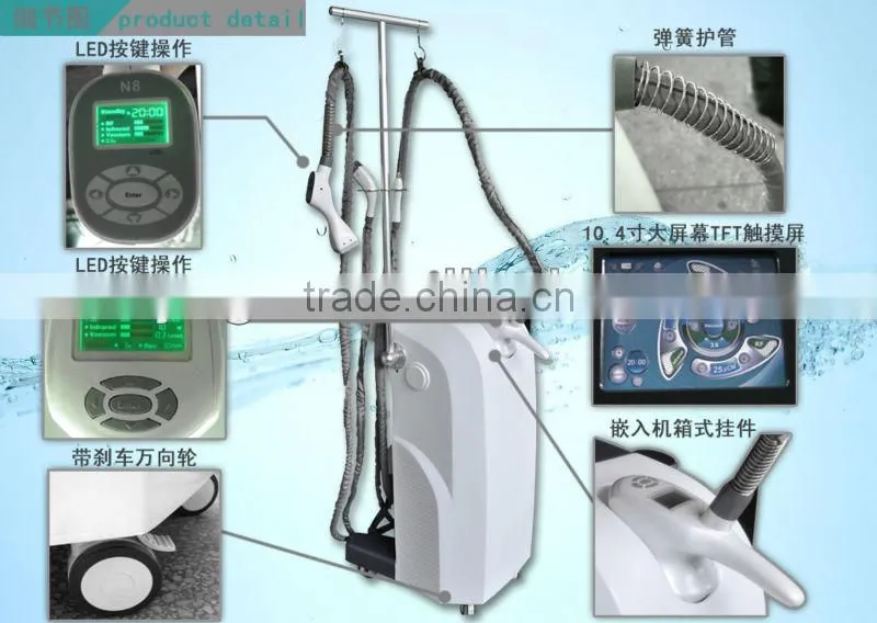 Super Body Shaping Machine With Infrared Vacuum Roller Head and 40k cavitation Head N8+2