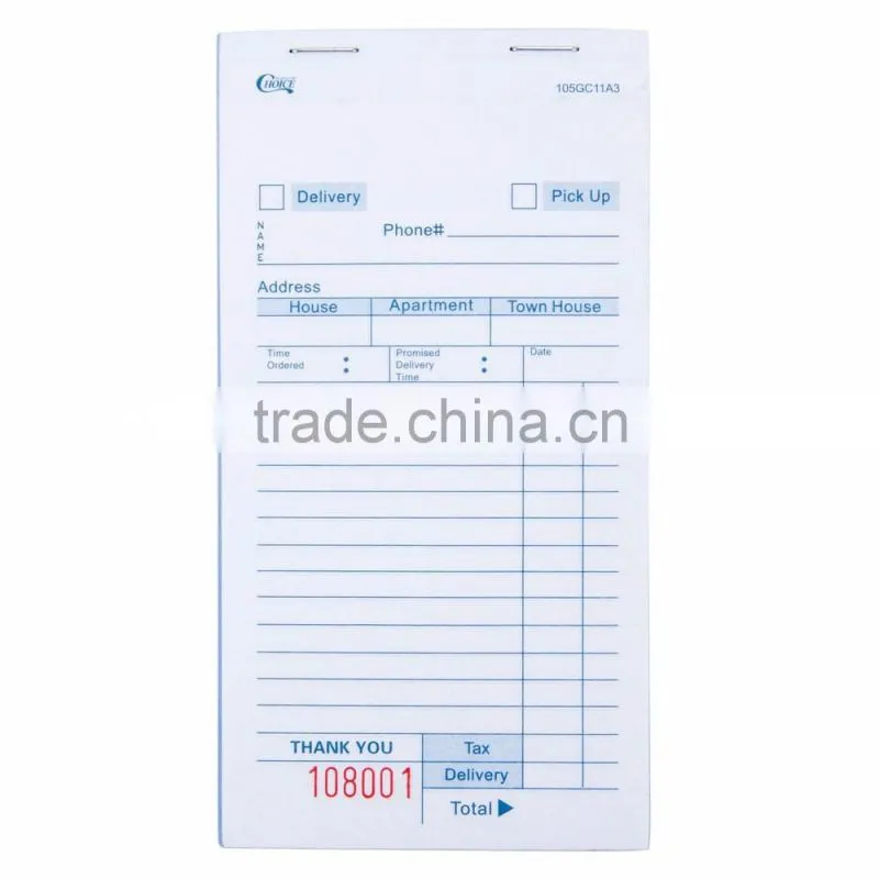 Bulk Stocked USA White Carbonless Order Delivery Form (XJJD42-1)