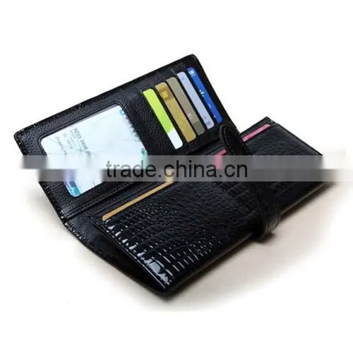 latest Design Ladies Free Leather Patent Alligator Pattern Wallet/Purse (BCN002)