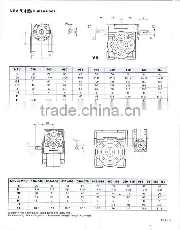 NMRV +NRV Worm Gear Reducer Worm Gearbox