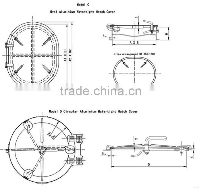 Aluminum Watertight Hatch Cover