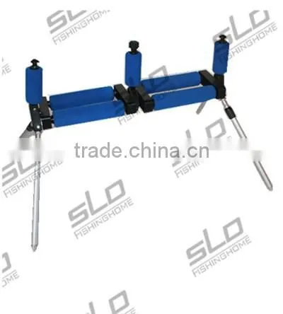 aluminum frame two section EVA grid foam roller in blue color