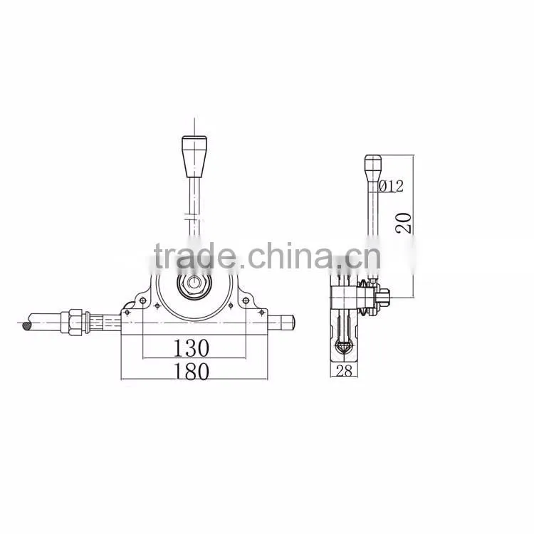 GJ1105 hot sale aluminum alloy gear shift control lever for pump truck