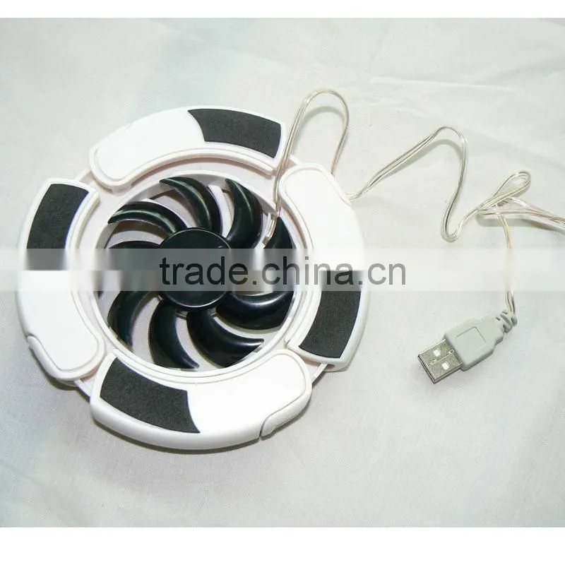 Cheap Stock cool fan notebook cooling pad USB Cooling Pad Flaming wheel Laptop Cooler Pad Fan for Laptop Notebook