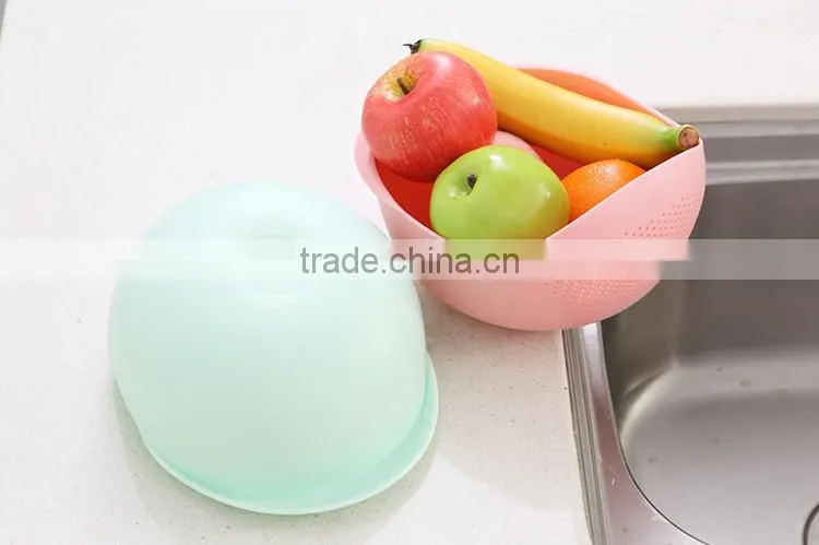 Colorful draining basket --blue(S)