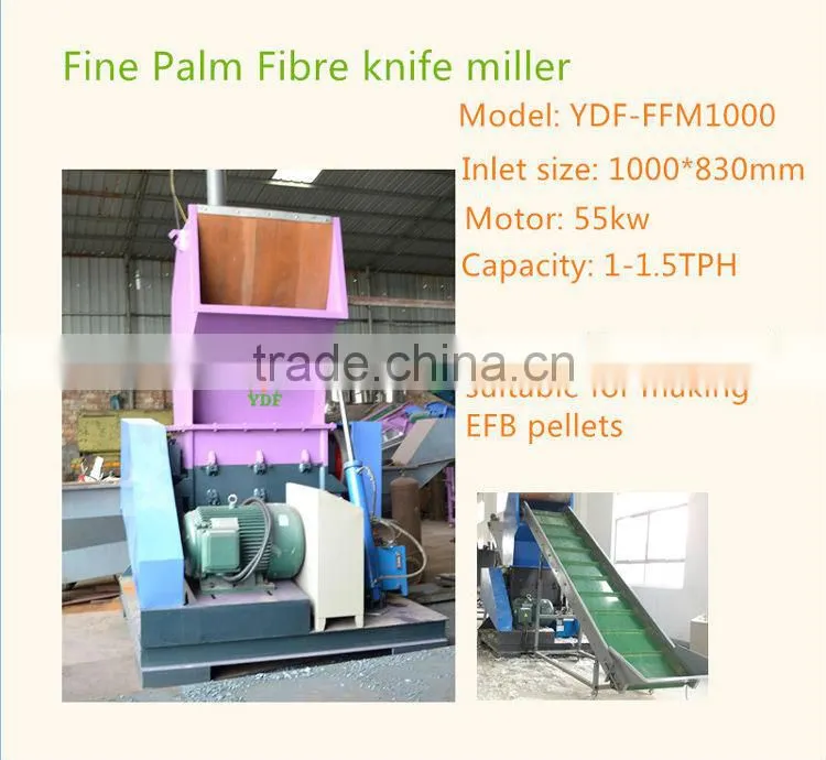 Cut palm EFB Long fibre to short quickly