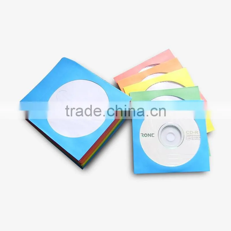 High Quality CD DVD White Paper Sleeve with Clear Window and Flap Envelopes