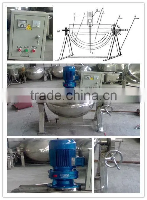 Electricity jacket boiler with mixer