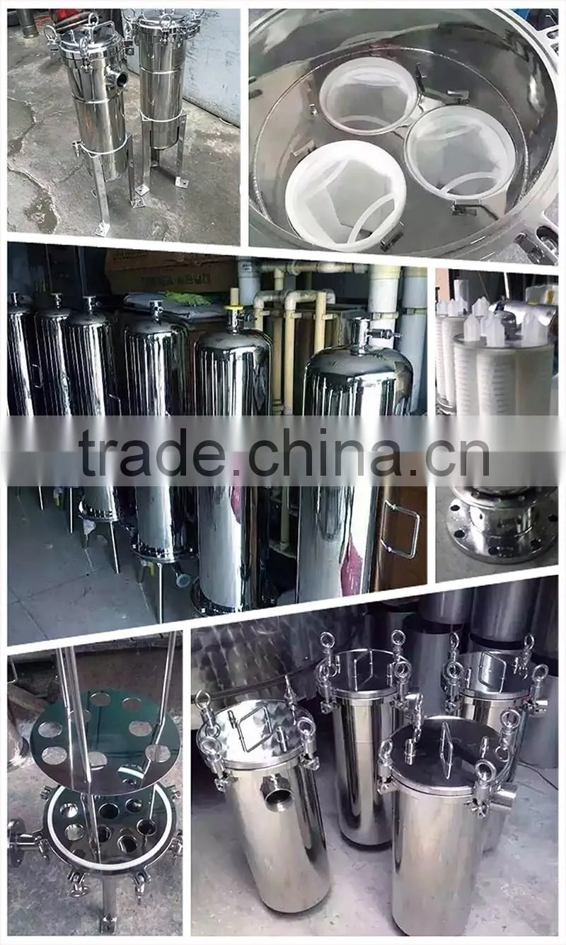 High quality stainless steel multi and single ss liquid bag filter housing