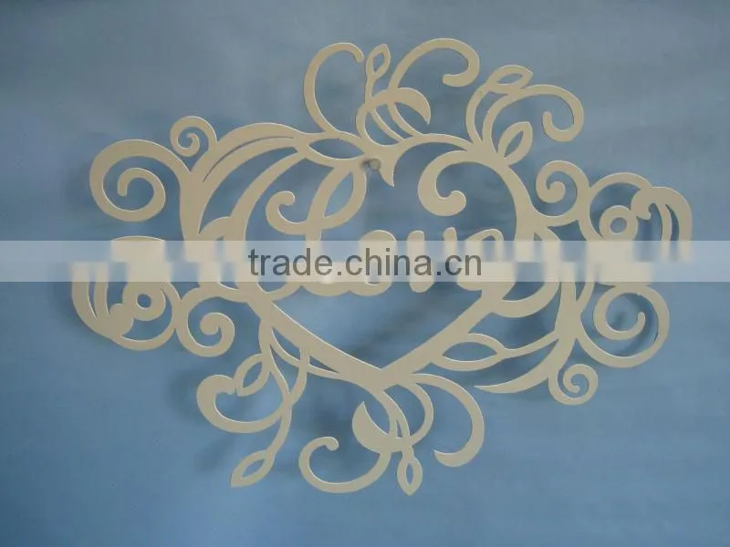 2015 popular vintage white wrought iron wall decor
