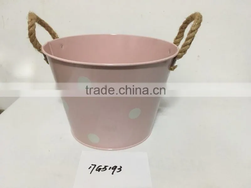 factory direct sale custom logo size small medium large indoor rectangular planters with rope handle