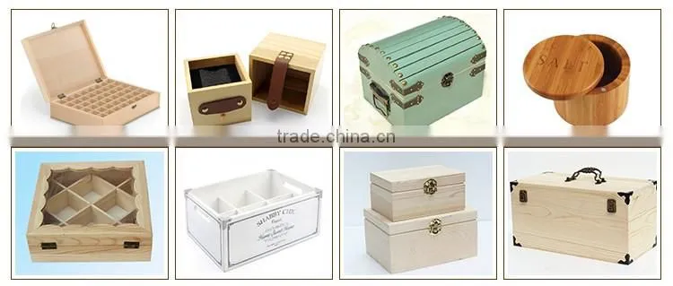 Wooden wine box with handle