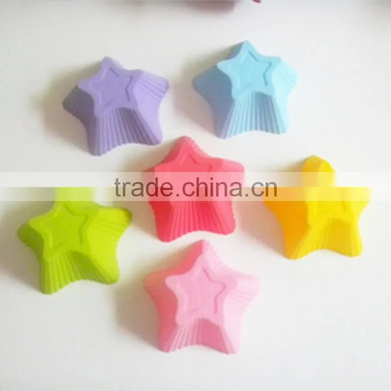 colorful muffin pentagram- silicone cake mold selling product