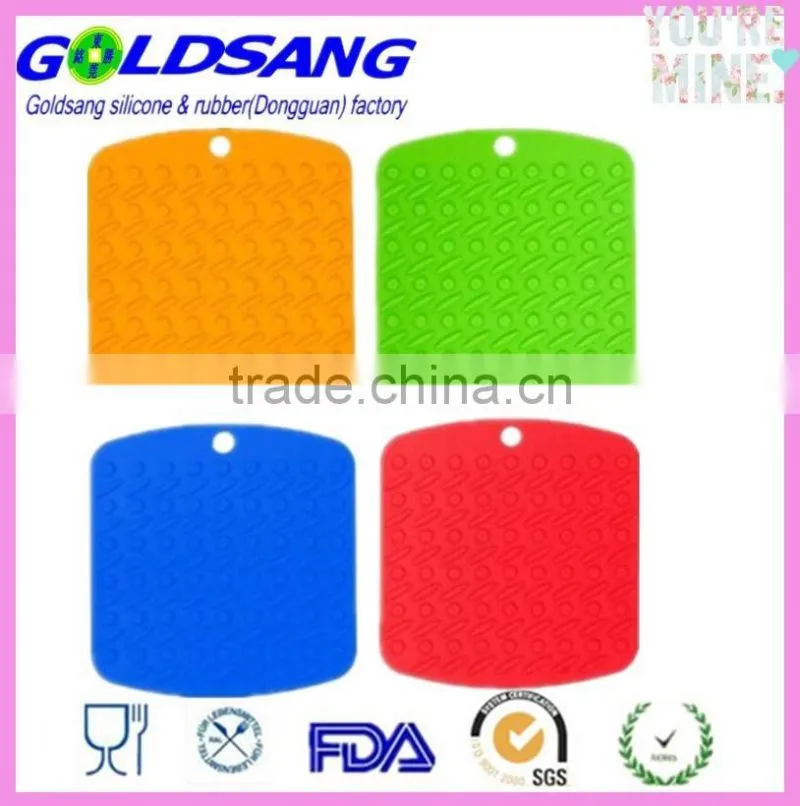 Square Silicone Non Slip Cup Pot Holder Insulated Mat Table Coaster