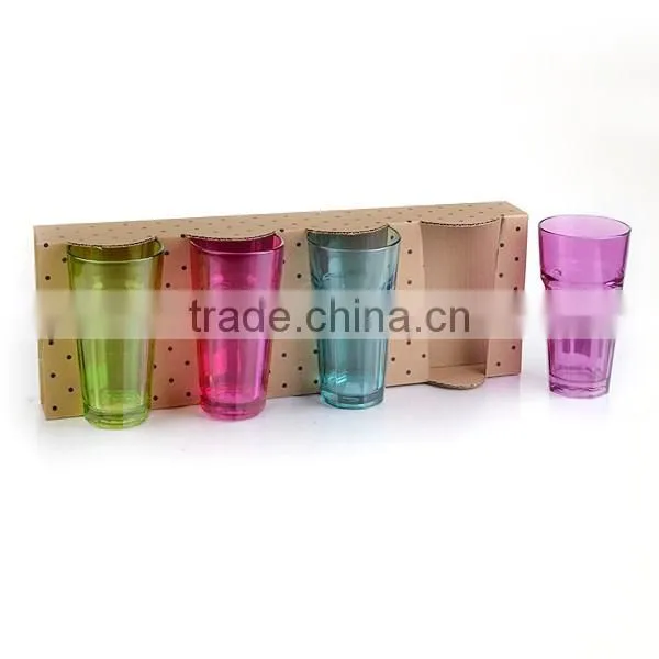 11oz personalized hot sell glass tumbler wholesale fancy drinking glass pringting bar beer glass