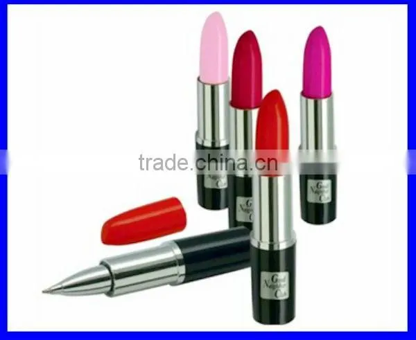 plastic lipstick ball point pen