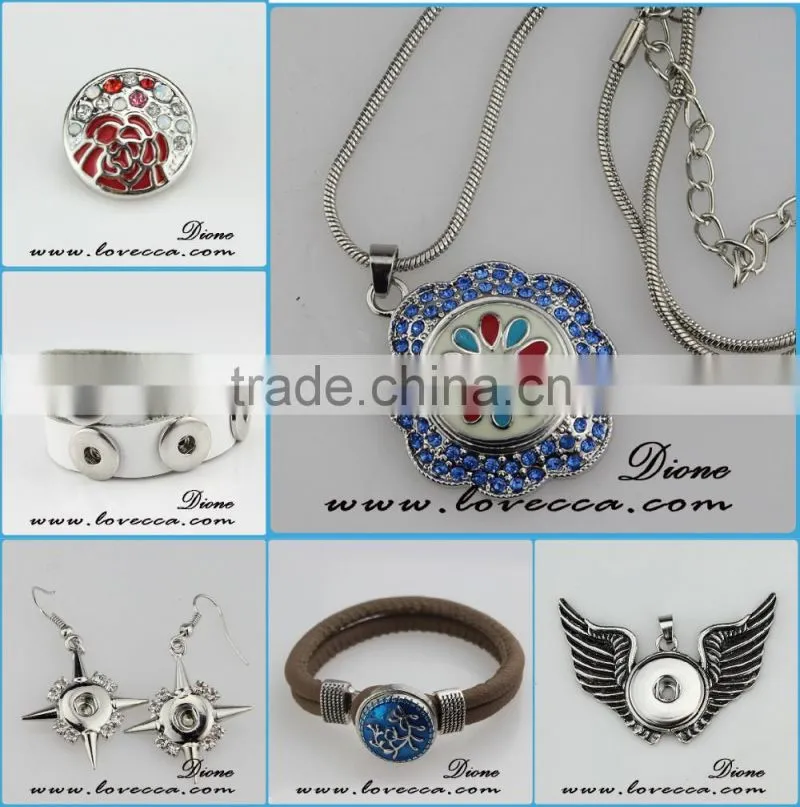 2016 new designs snap jewelry fashion chain design snap button bracelet